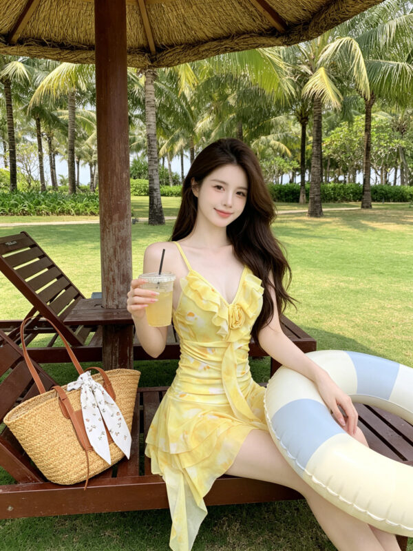O1CN011mzc901D07jhYLsHx_!!2221546790153-0-cib One-piece swimsuit dress, perfect for a seaside vacation, featuring floral swimwear