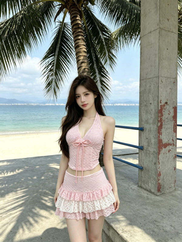 O1CN011zMq8L1D07jhPd42w_!!2221546790153-0-cib Pink split-body swimsuit