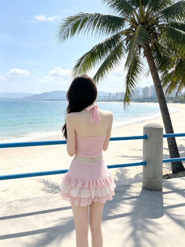 O1CN014kLRda1D07jhPe4RM_!!2221546790153-0-cib Pink split-body swimsuit