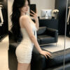 Lace camisole dress with straps