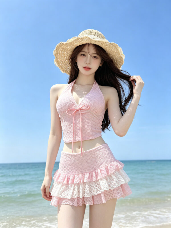 O1CN01QZzqmX1D07jhsmEQu_!!2221546790153-0-cib Pink split-body swimsuit