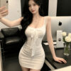 Lace camisole dress with straps