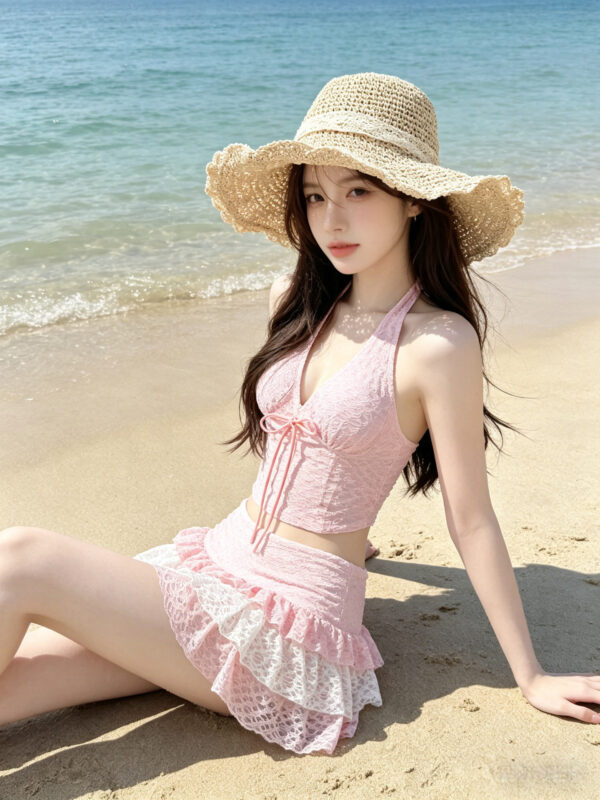 O1CN01aFE1Vn1D07jhvVzn0_!!2221546790153-0-cib Pink split-body swimsuit