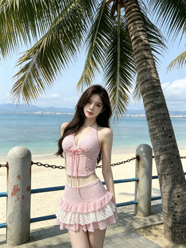 O1CN01sBrjBj1D07ji8KGzz_!!2221546790153-0-cib Pink split-body swimsuit